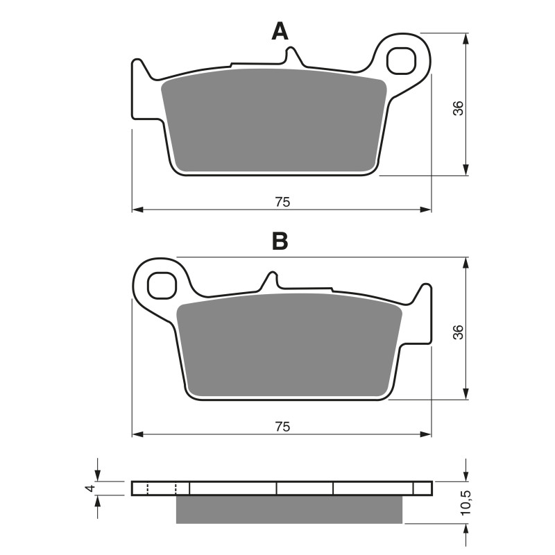 Plaquettes de frein Arrière Pour Kawasaki D-Tracker 250  de 1999 à 1999 - Image 3