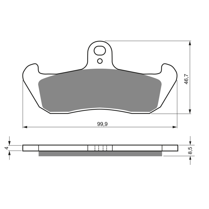 Plaquettes de frein Avant Pour Husqvarna WR 260  de 1990 à 1991 - Image 3