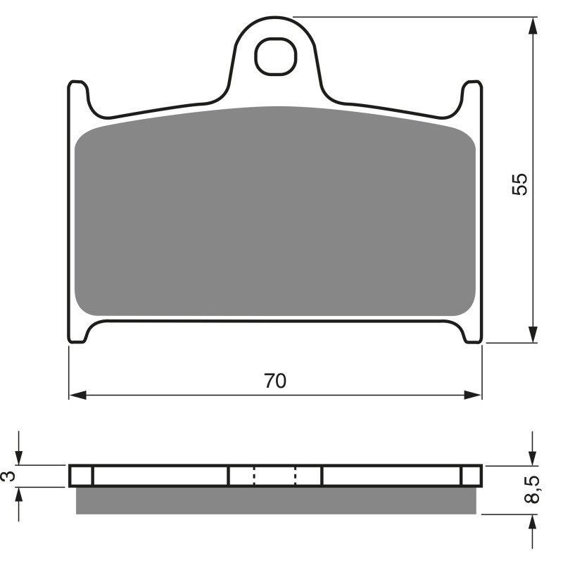 Plaquettes de frein Av Ga ou Av Dr Pour Triumph Speed Triple 955  de 1999 à 2004 - Image 3