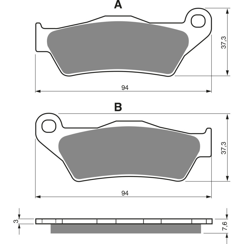 Plaquettes de frein Avant Pour Husqvarna Supermotard 125  de 1999 à Nc - Image 3