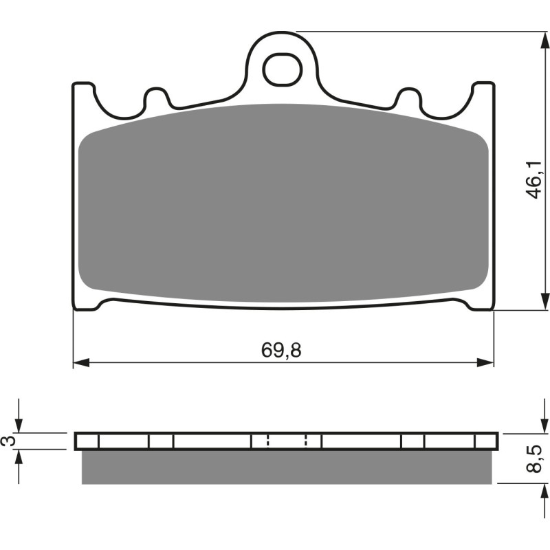 Plaquettes de frein Av Ga ou Av Dr Pour Suzuki GSR 400  de 2006 à 2017 - Image 3