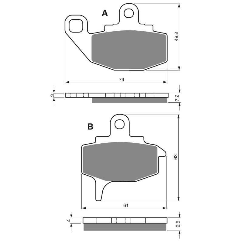 Plaquettes de frein Avant Pour Kawasaki KLR 500  de 1987 à 1989 - Image 3
