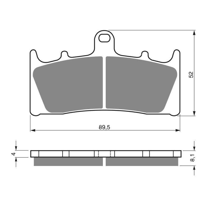 Plaquettes de frein Av Ga ou Av Dr Pour Suzuki GSX 1300 R Hayabusa  de 1999 à 2007 - Image 3