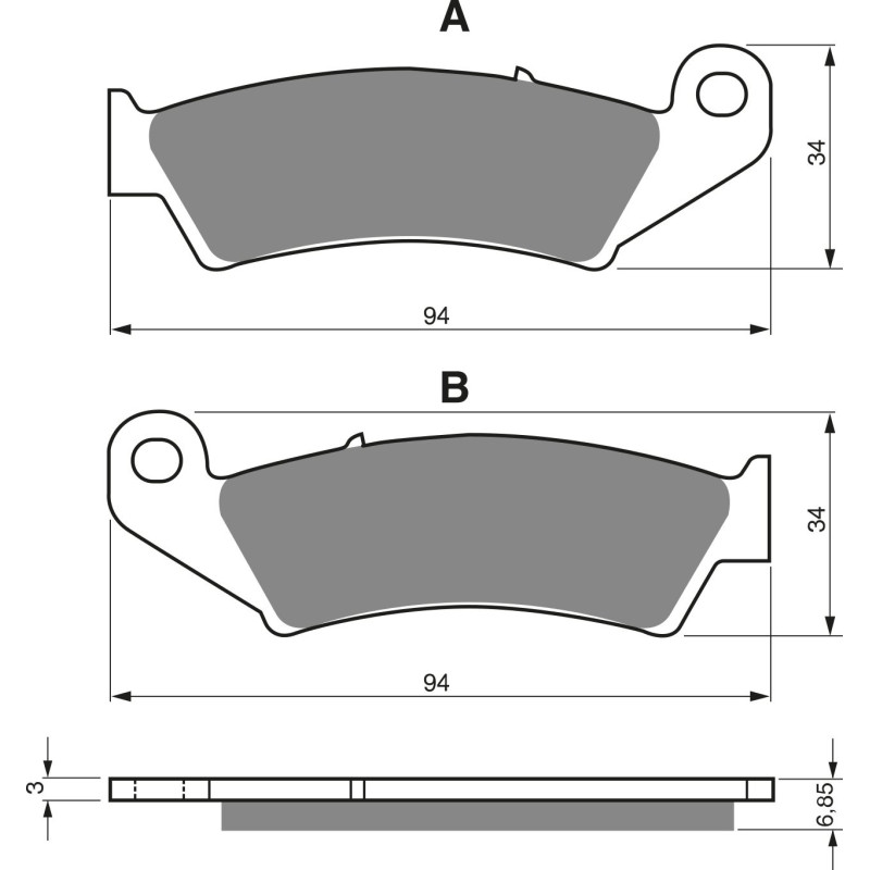 Plaquettes de frein Avant Pour Cannondale C 440 R de 2003 à Nc - Image 3