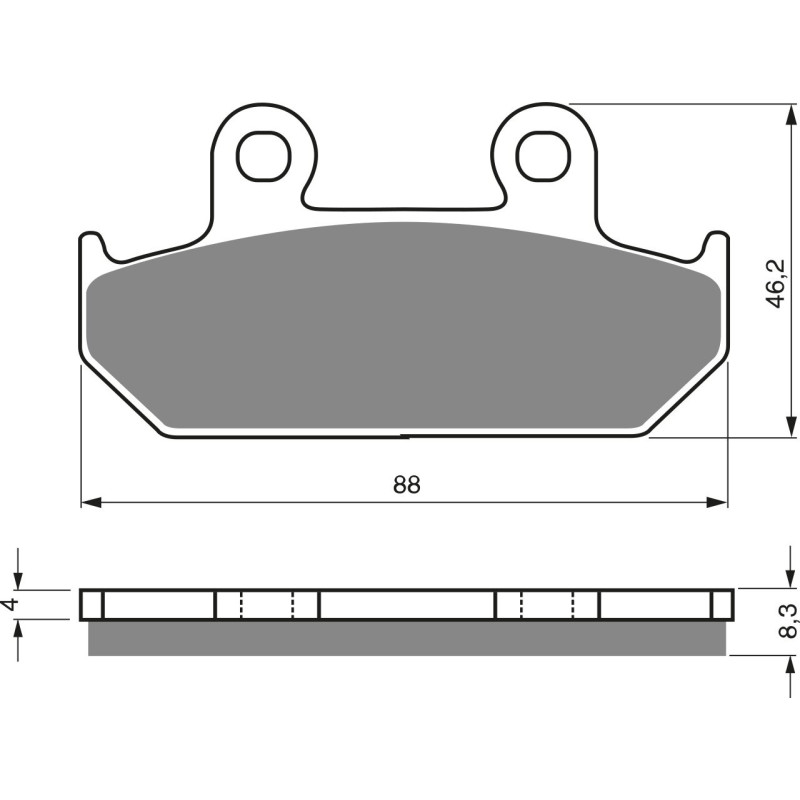 Plaquettes de frein Av Ga ou Av Dr Pour Honda CBR 1000 F  de 1987 à 1988 - Image 3