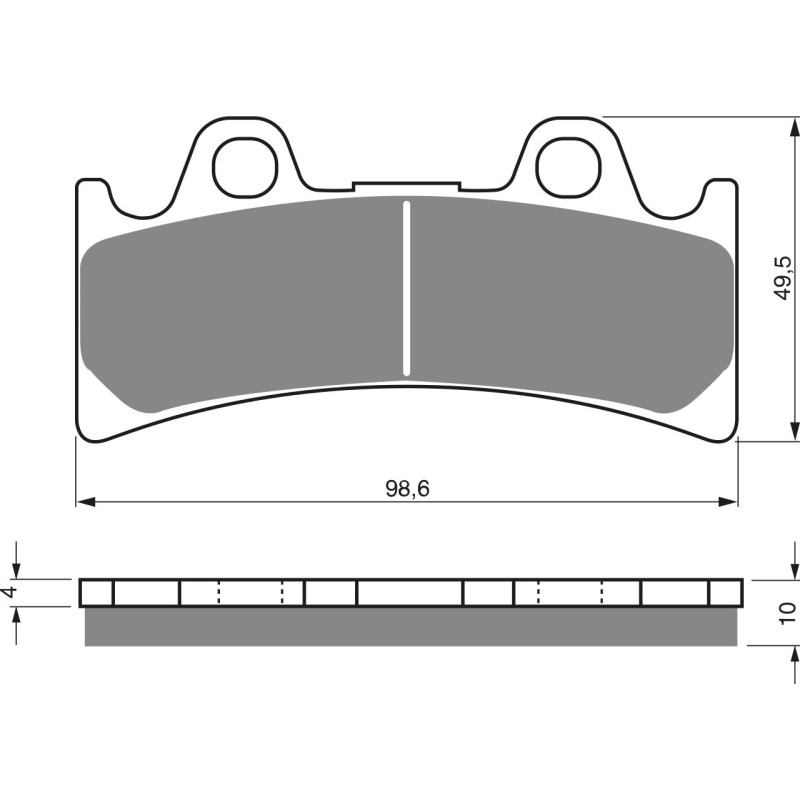 Plaquettes de frein Av Ga ou Av Dr Pour Triumph Daytona 900 Super III de 1994 à 1997 - Image 3
