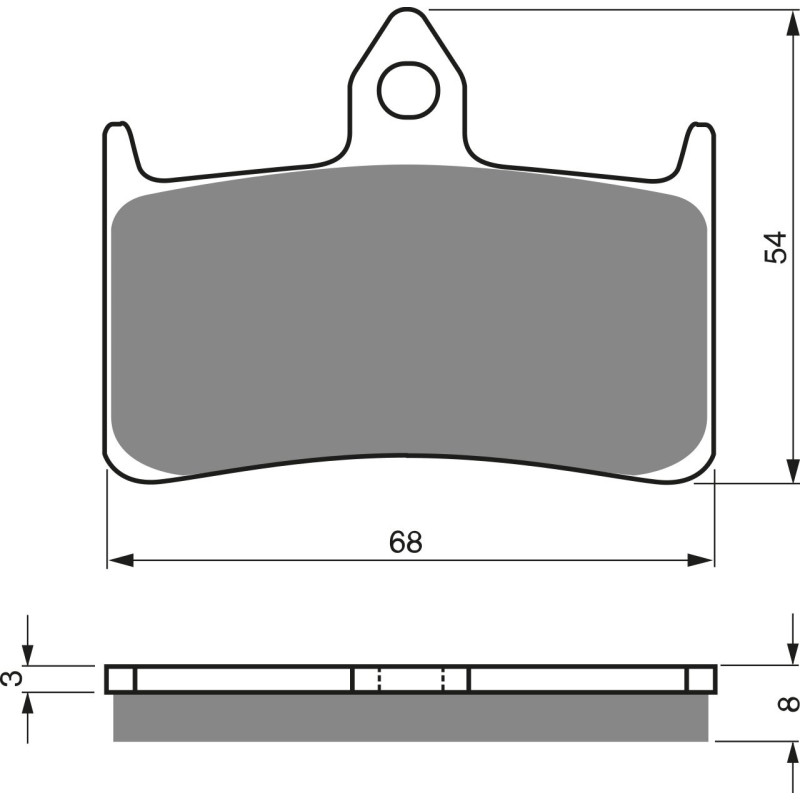 Plaquettes de frein Av Ga ou Av Dr Pour Honda CB 900 Hornet  de 2002 à 2007 - Image 3