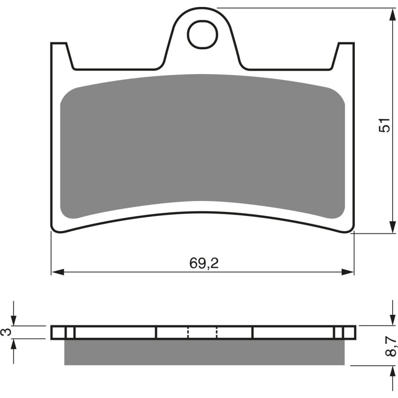 Plaquettes de frein Av Ga ou Av Dr Pour Yamaha XJR 1300 SP L M Racer de 1999 à 2016 - Image 3