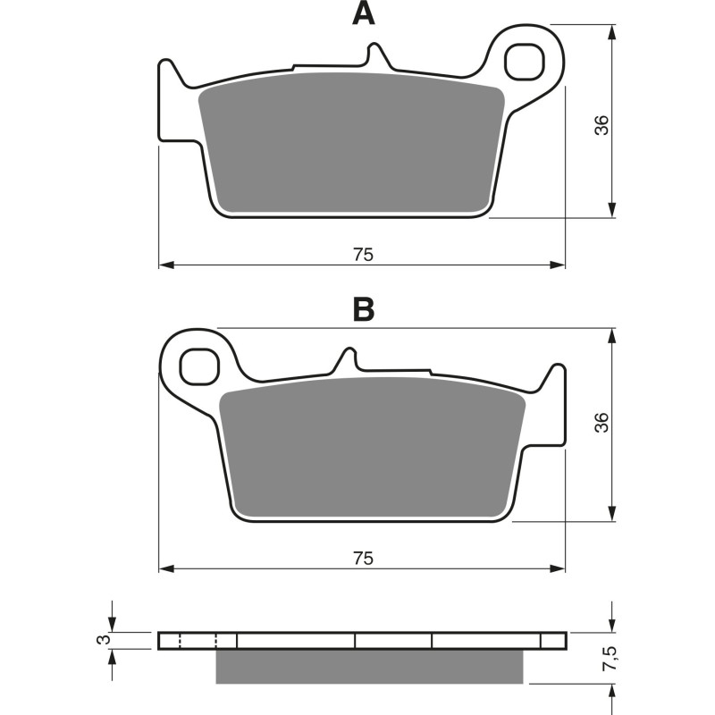 Plaquettes de frein Avant Pour Kymco Scout 50 ZX de 1999 à 2006 - Image 3