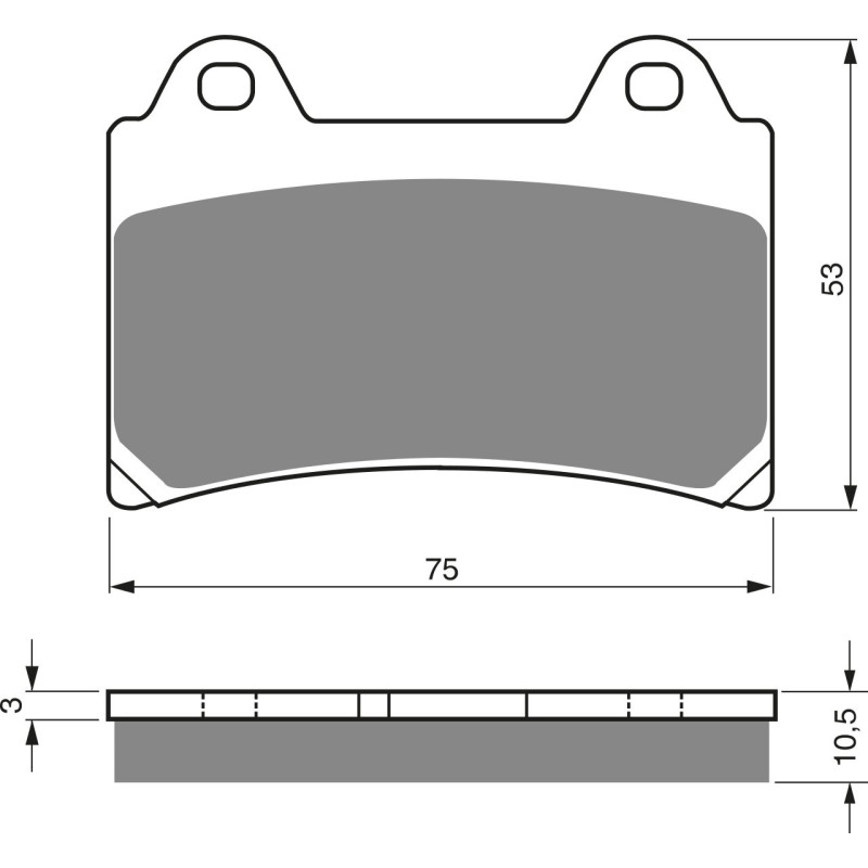 Plaquettes de frein Av Ga ou Av Dr Pour Yamaha FZR 1000 Genesis de 1987 à 1988 - Image 3