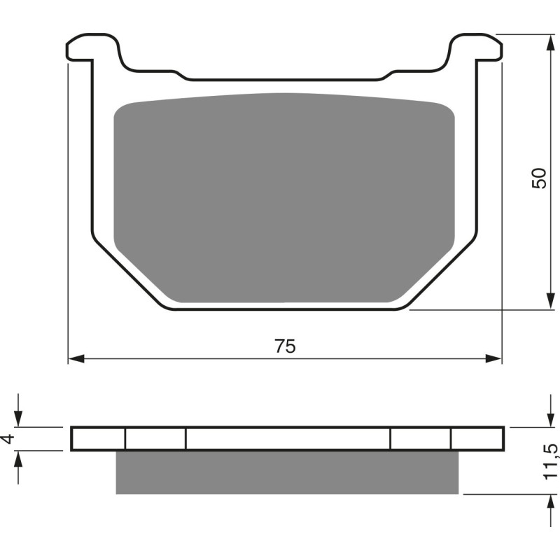 Plaquettes de frein Av Ga ou Av Dr Pour Suzuki GS 700 E ES de 1985 à 1985 - Image 3