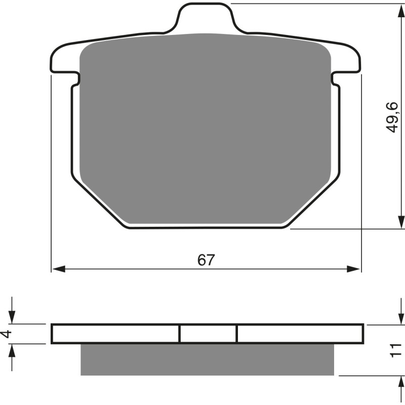 Plaquettes de frein Av Ga ou Av Dr Pour Honda CX 500  de 1978 à 1978 - Image 3
