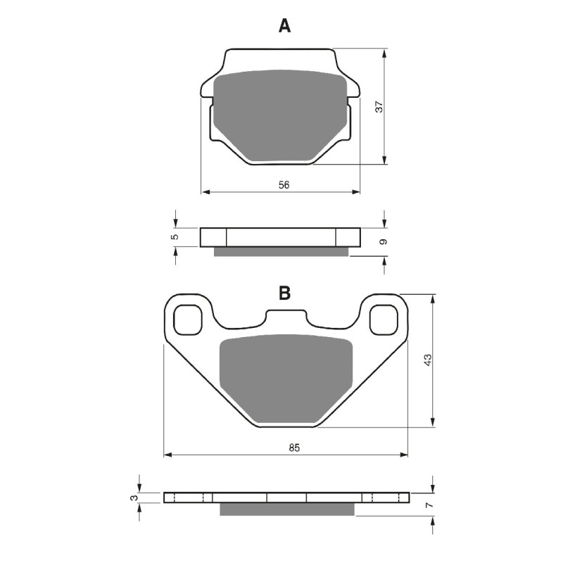 Plaquettes de frein Arrière Pour Aprilia RX 125  de 1990 à Nc - Image 3