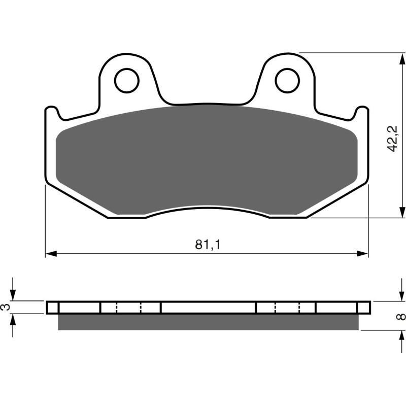 Plaquettes de frein Avant Pour Honda CR 125 R  de 1985 à 1986 - Image 3