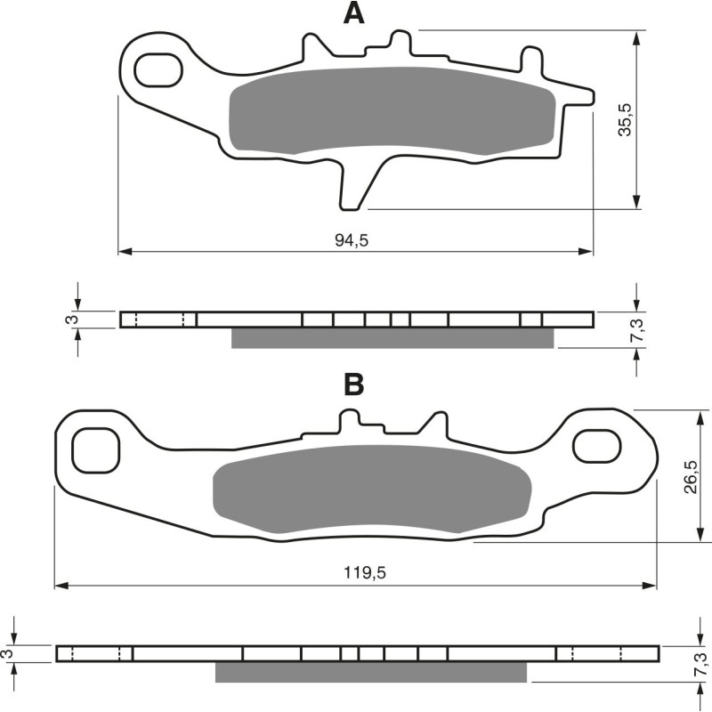 Plaquettes de frein Avant Pour Suzuki RM 100  de 2003 à 2004 - Image 3