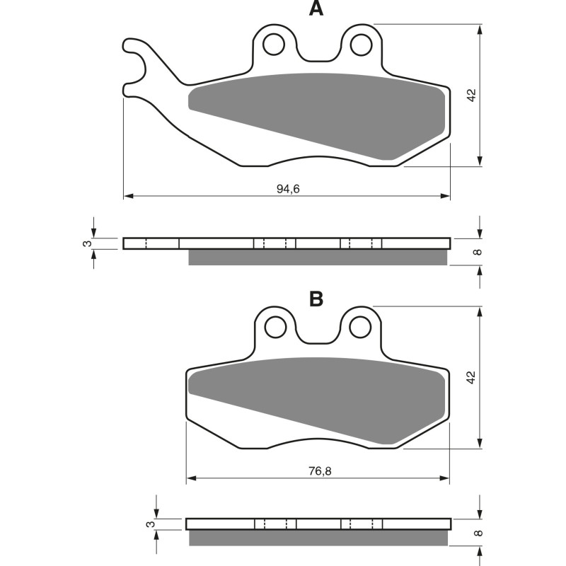 Plaquettes de frein Avant Pour Generic Trigger 50 SM X de 2006 à 2018 - Image 3