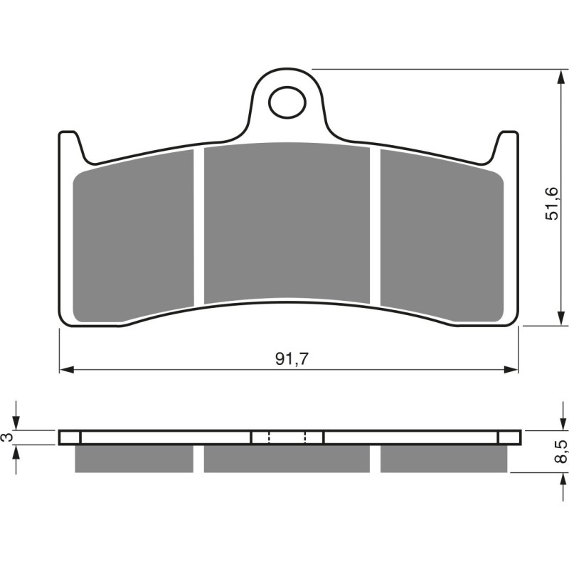 Plaquettes de frein Av Ga ou Av Dr Pour Mv-agusta Senna 750 F4 SPR S 1+1 de 1999 à 2004 - Image 3