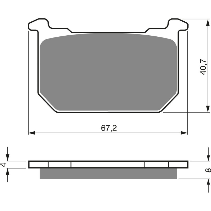 Plaquettes de frein Av Ga ou Av Dr Pour Kawasaki KZ 750 CSR Twin  de 1982 à 1982 - Image 3