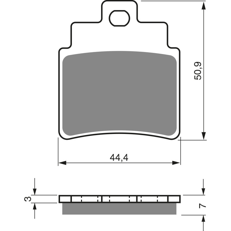Plaquettes de frein Arrière Pour Kymco Mongoose 250 KXR de 2004 à 2007 - Image 3