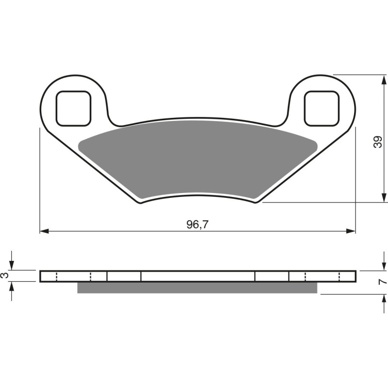 Plaquettes de frein Arrière Pour Polaris RZR 800 EFI "S" inter de 2008 à 2014 - Image 3