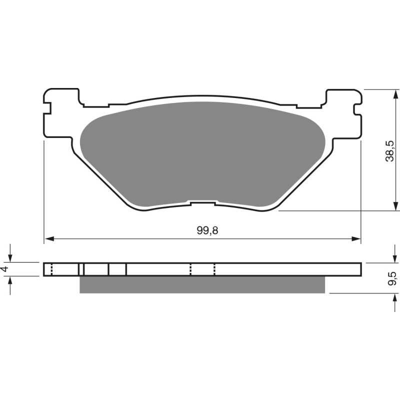 Plaquettes de frein Arrière Pour Hyosung GV 650 Aquila de 2004 à 2005 - Image 3