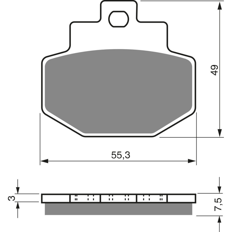 Plaquettes de frein Arrière Pour Gilera DNA 125  de 2001 à 2005 - Image 3
