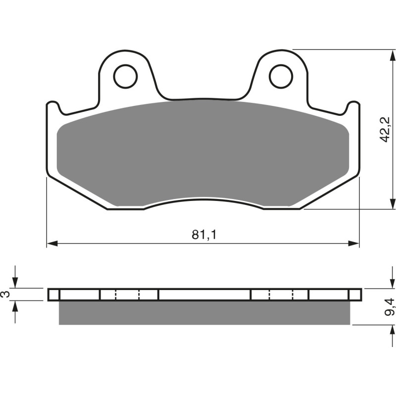Plaquettes de frein Avant Pour Honda CR 125 R  de 1984 à 1986 - Image 3