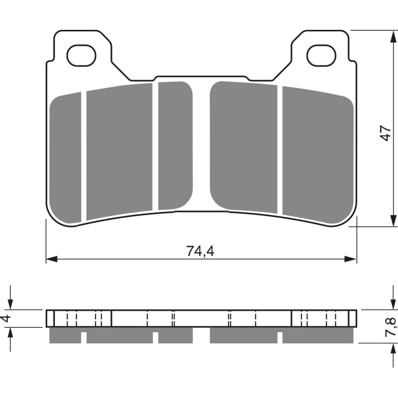 Plaquettes de frein Av Ga ou Av Dr Pour Honda CB 1100  de 2017 à Nc - Image 3