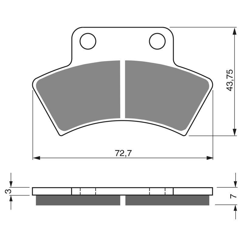 Plaquettes de frein Arrière Pour Polaris Big Boss 350  de 1993 à Nc - Image 3