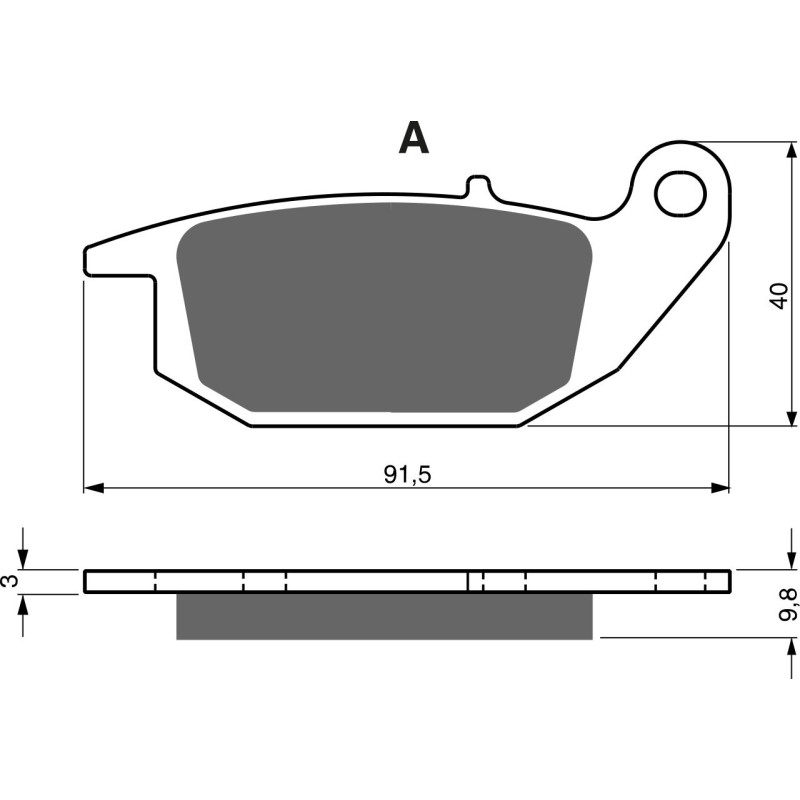Plaquettes de frein Arrière Pour Ajs CR3 125 Regal Raptor de 2006 à Nc - Image 3