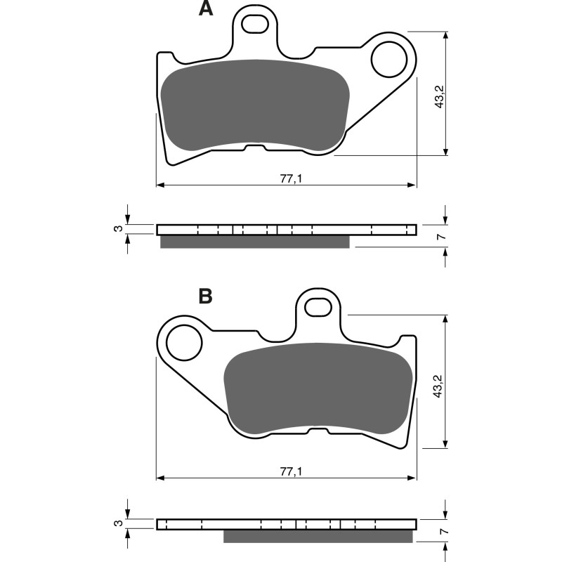 Plaquettes de frein Avant Pour Yamaha Moi 113 Sporty de 2005 à 2007 - Image 3
