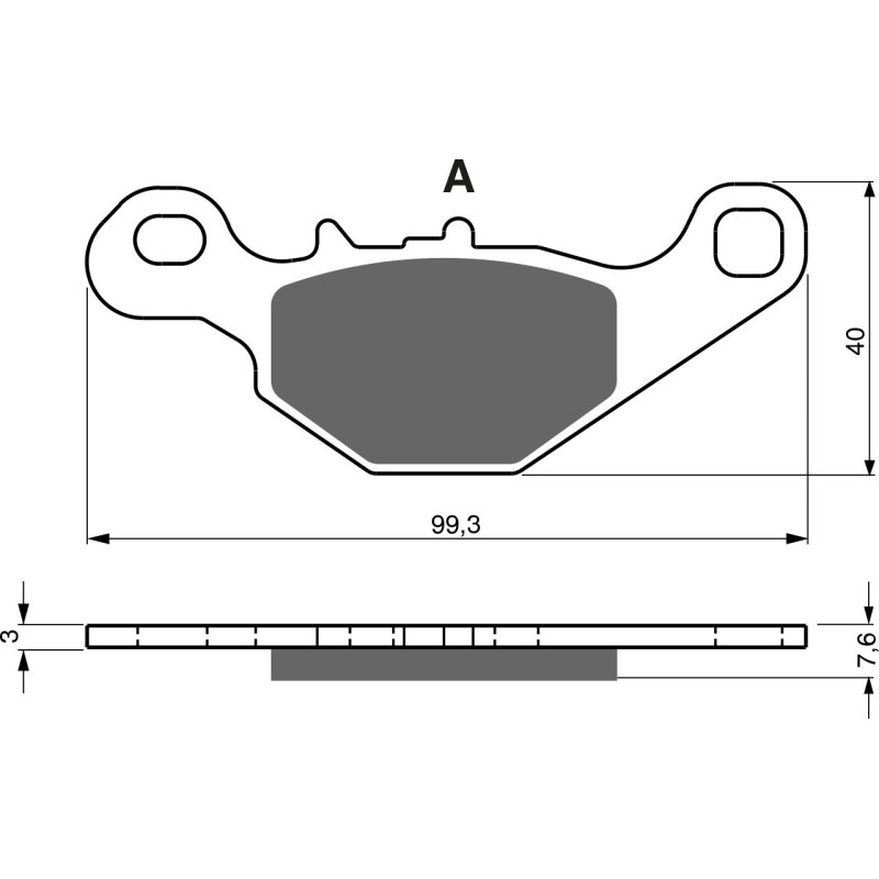 Plaquettes de frein Arrière Pour Suzuki RM 85  de 2005 à 2023 - Image 3