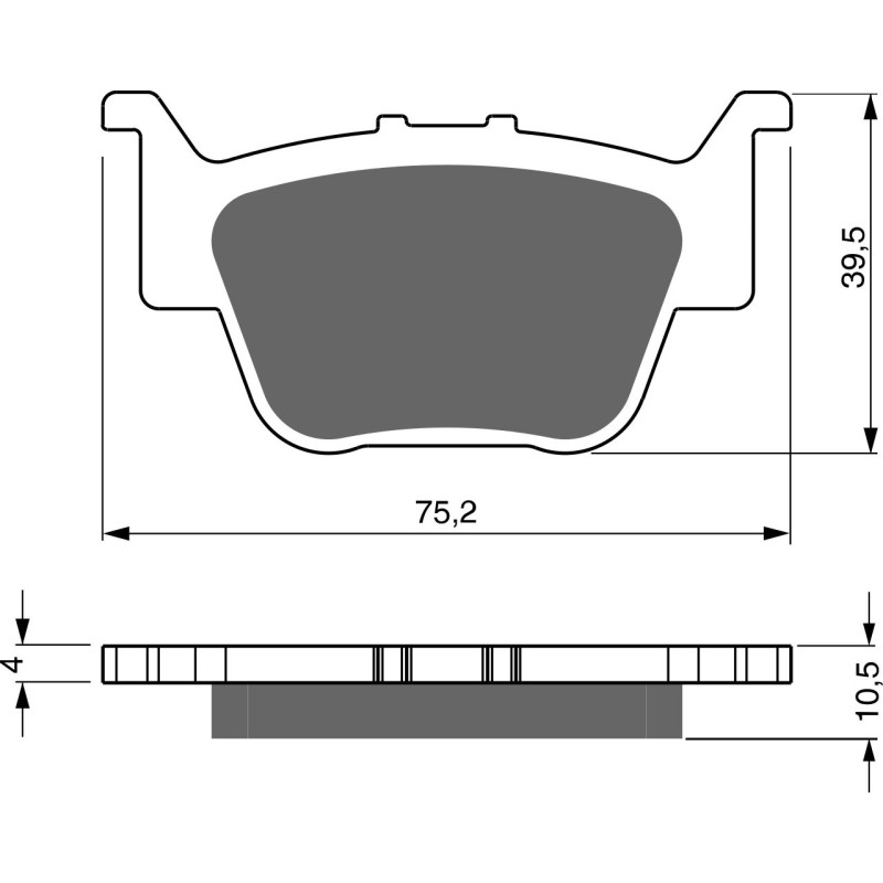 Plaquettes de frein Arrière Pour Honda TRX 650 Rincon  de 2003 à 2005 - Image 3