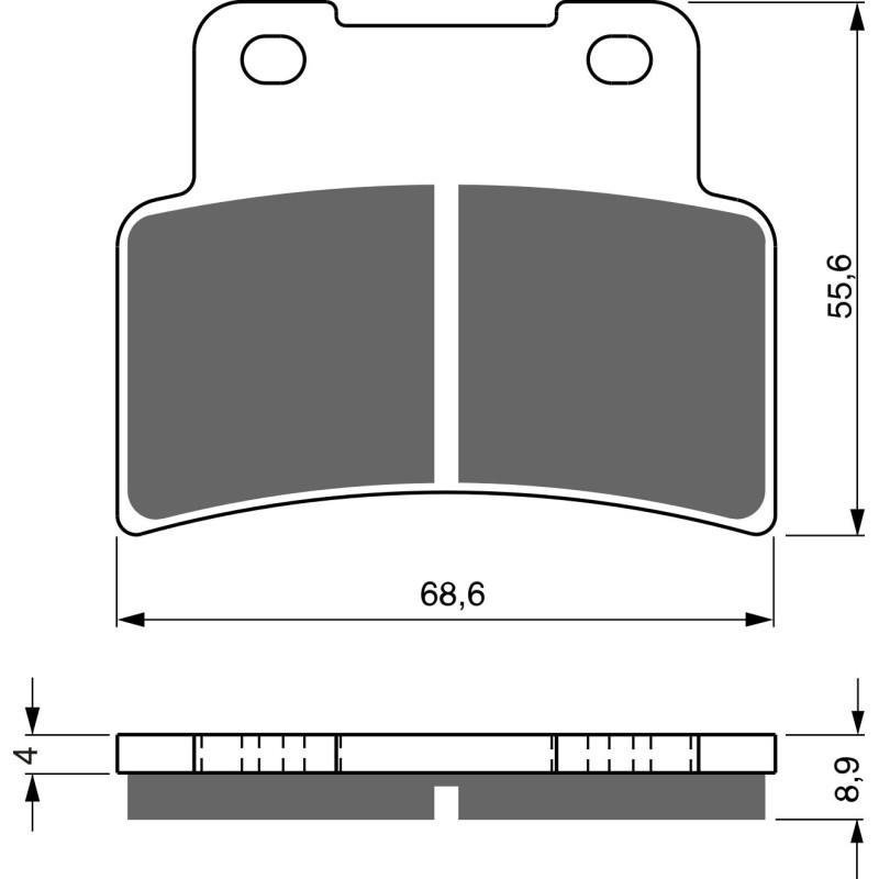 Plaquettes de frein Av Ga ou Av Dr Pour Aprilia Mana 850 NA de 2007 à 2009 - Image 3