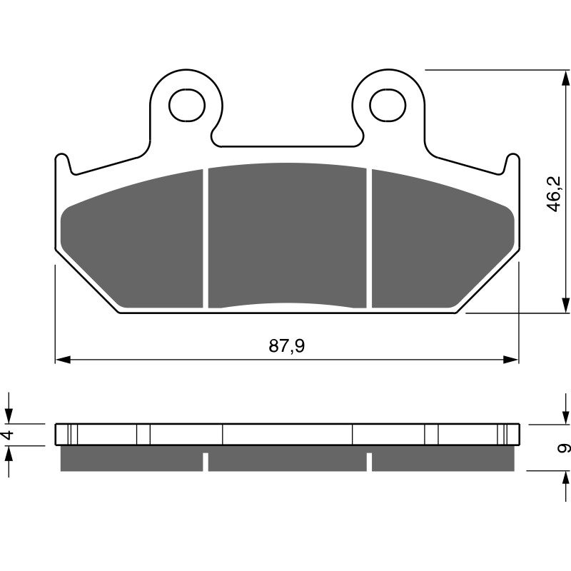 Plaquettes de frein Arrière Pour Suzuki Burgman 650 AN  de 2003 à 2018 - Image 3