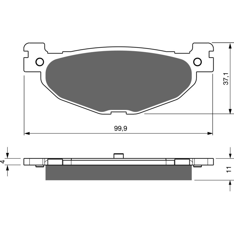 Plaquettes de frein Arrière Pour Yamaha Tmax 500 S XP de 2004 à 2008 - Image 3