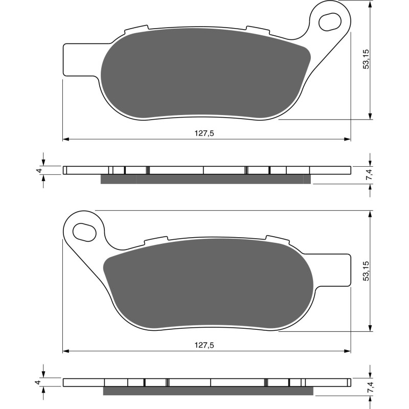Plaquettes de frein Arrière Pour Harley-davidson Cvo Softail Convertible FLSTSE de 2010 à 2012 - Image 3
