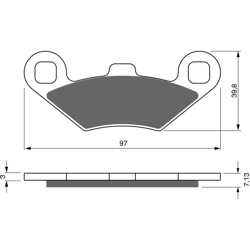 Plaquettes de frein Av Ga, Av Dr, Ar Ga ou Ar Dr Pour Kymco MXU 270  de 2020 à 2021 - Image 3