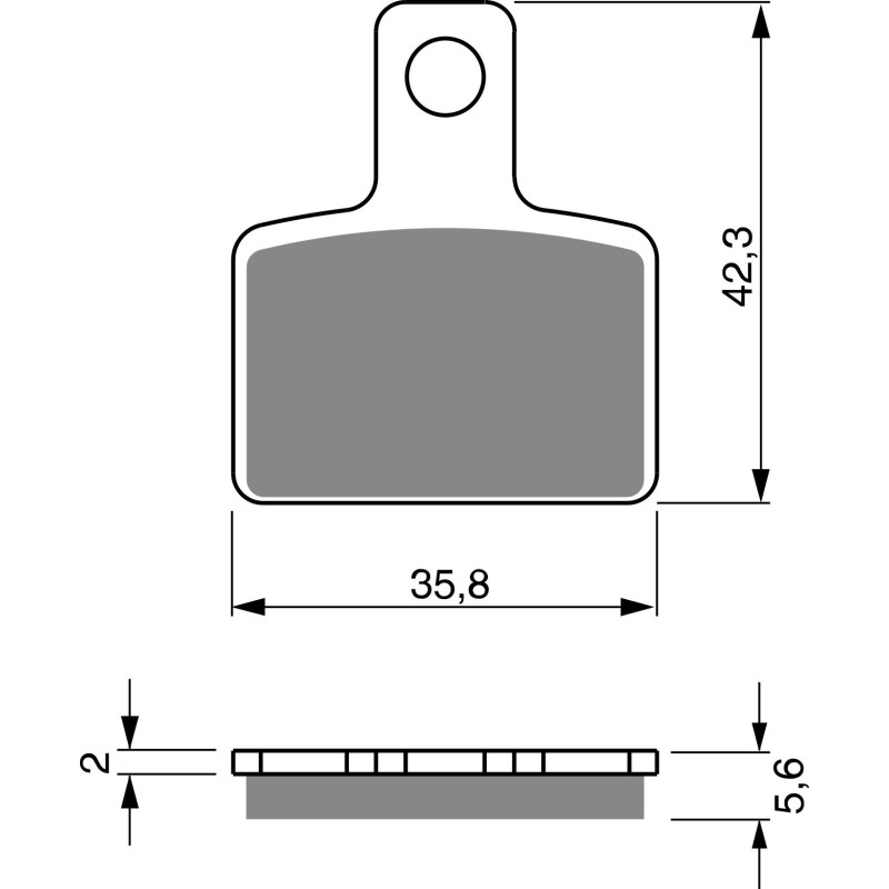 Plaquettes de frein Arrière Pour Beta Evo 125 (2T) de 2009 à 2015 - Image 3
