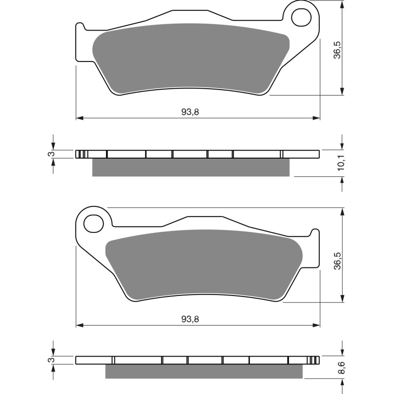 Plaquettes de frein Arrière Pour Bmw K 1300 GT  de 2007 à 2011 - Image 3