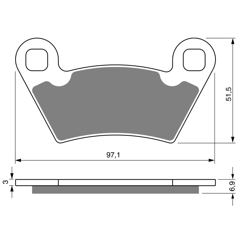 Plaquettes de frein Arrière Pour Polaris Brutus  de 2013 à 2018 - Image 3
