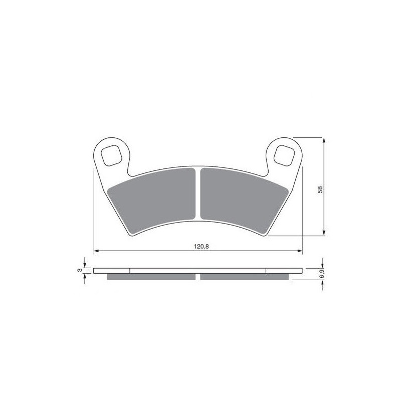 Plaquettes de frein Av Ga ou Av Dr Pour Polaris Ranger 900 toutes les versions de 2011 à 2020 - Image 3
