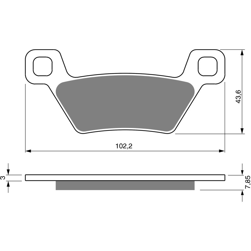 Plaquettes de frein Av Ga ou Av Dr Pour Kymco MXU 700 i 4x4 LOF de 2013 à 2018 - Image 3