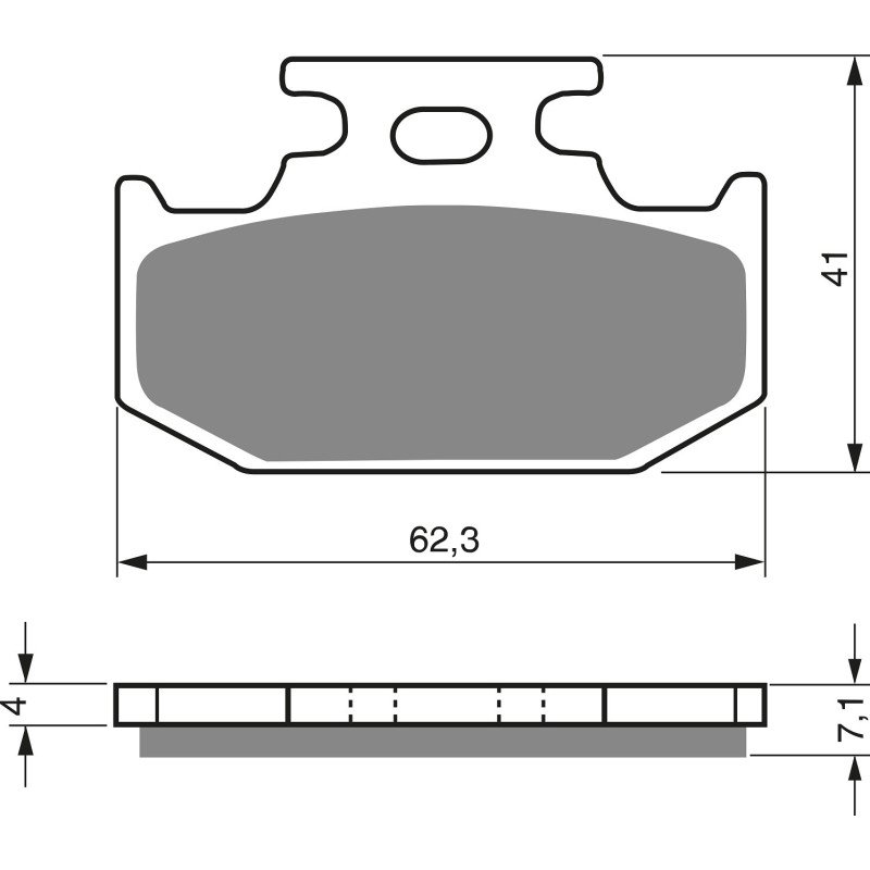Plaquettes de frein Frein parking Pour Yamaha YXR Rhino 700  de 2009 à 2013 - Image 3