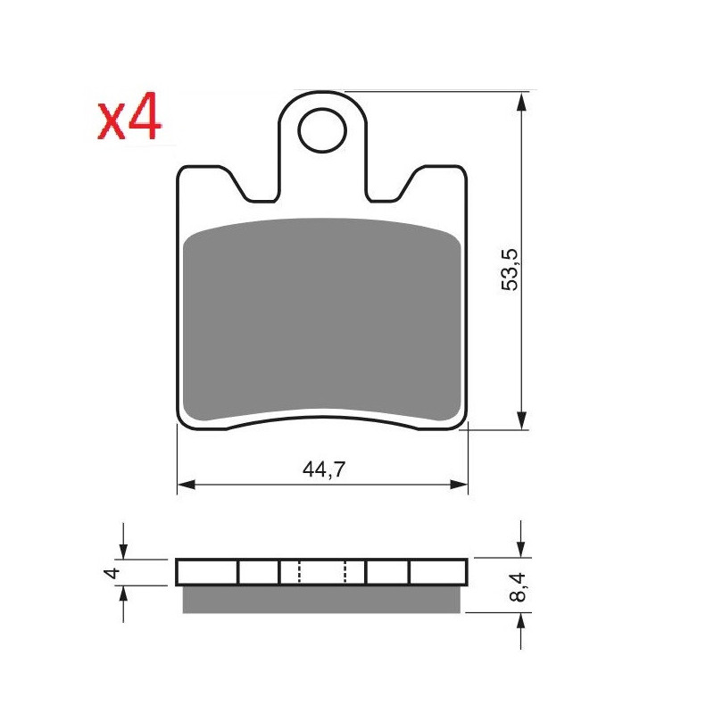 Plaquettes de frein Av Ga ou Av Dr Pour Triumph Trophy 1215  de 2012 à 2017 - Image 3