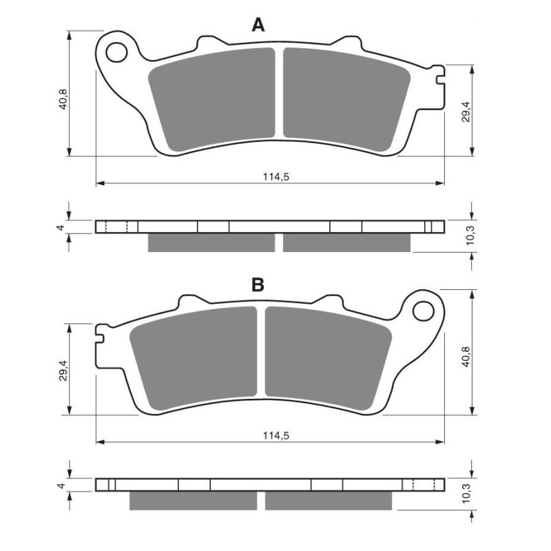 Plaquettes de frein Arrière Pour Honda VT 1300 Sabre  de 2011 à 2012 - Image 3