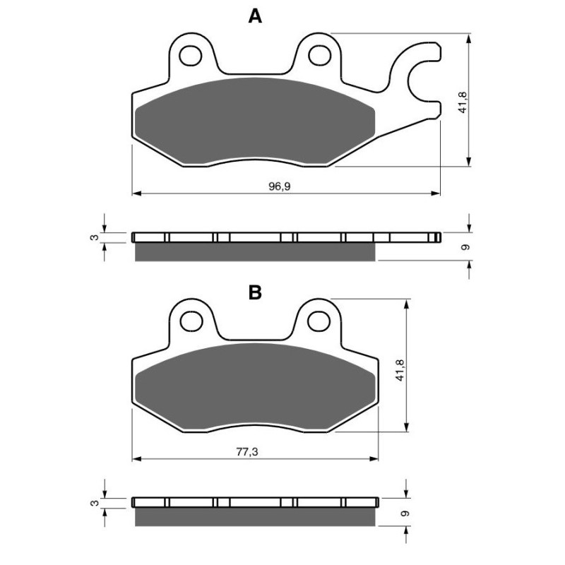 Plaquettes de frein Arrière Pour Kawasaki W800 EJ 800 Café  de 2020 à 2020 - Image 3