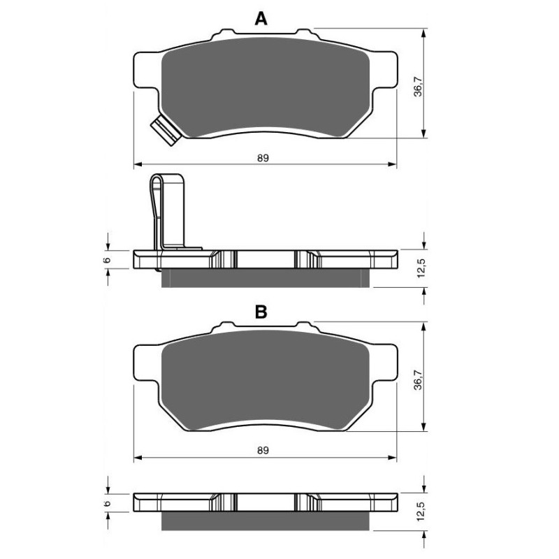 Plaquettes de frein Arrière Droit Pour Honda MUV 700 Big red  de 2009 à 2013 - Image 3