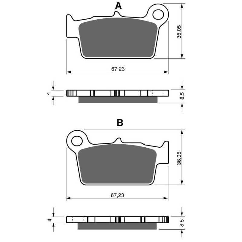 Plaquettes de frein Arrière Pour Beta RR 350 Enduro Racing de 2015 à 2021 - Image 3