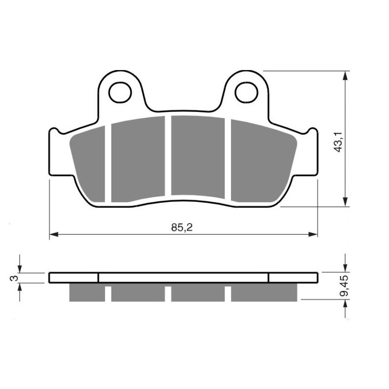 Plaquettes de frein Avant Pour Honda SCR 110  de 2010 à 2015 - Image 3